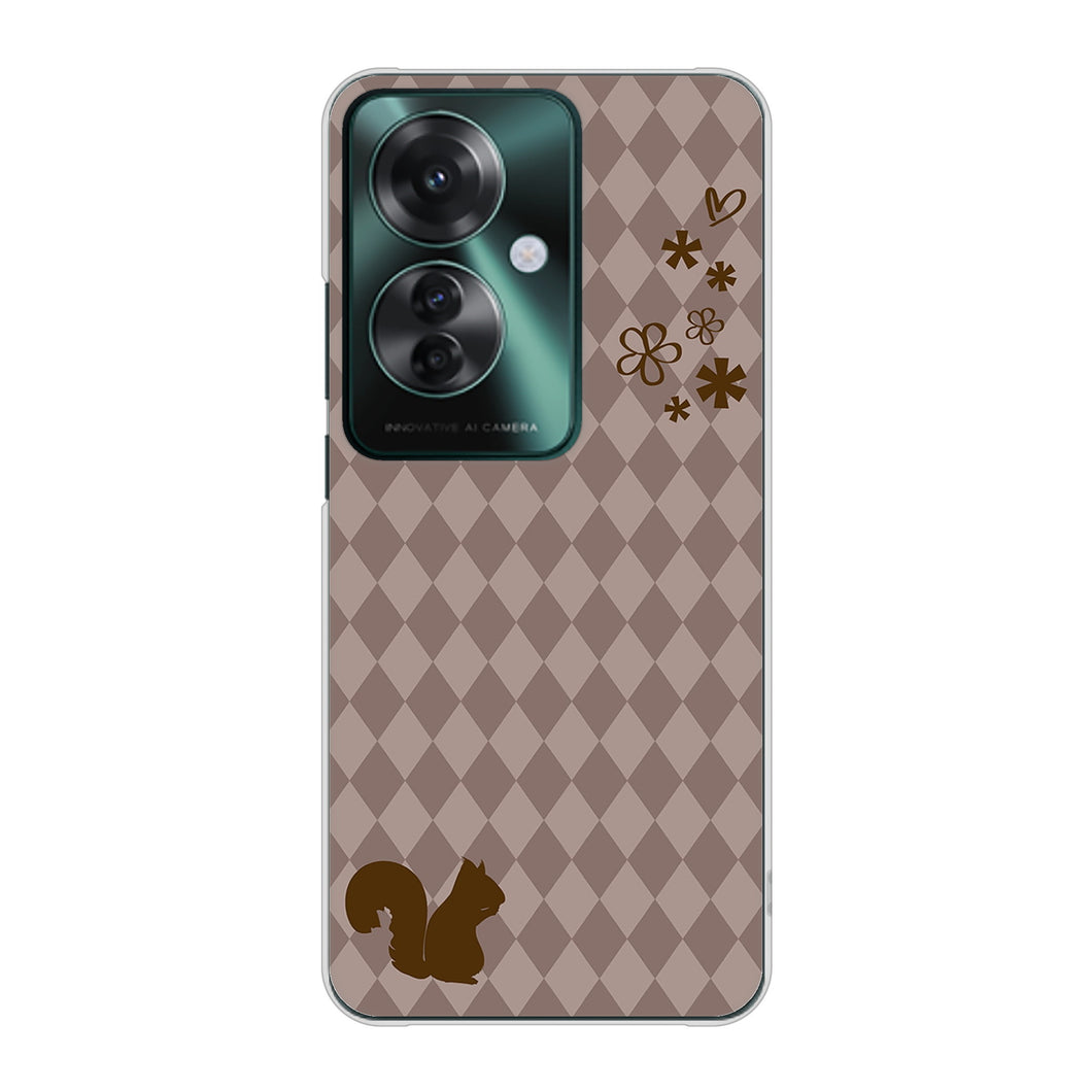 OPPO Reno11 A 高画質仕上げ 背面印刷 ハードケース 【515 リス】