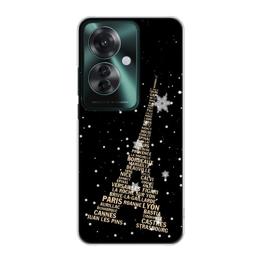 OPPO Reno11 A 高画質仕上げ 背面印刷 ハードケースエッフェル塔