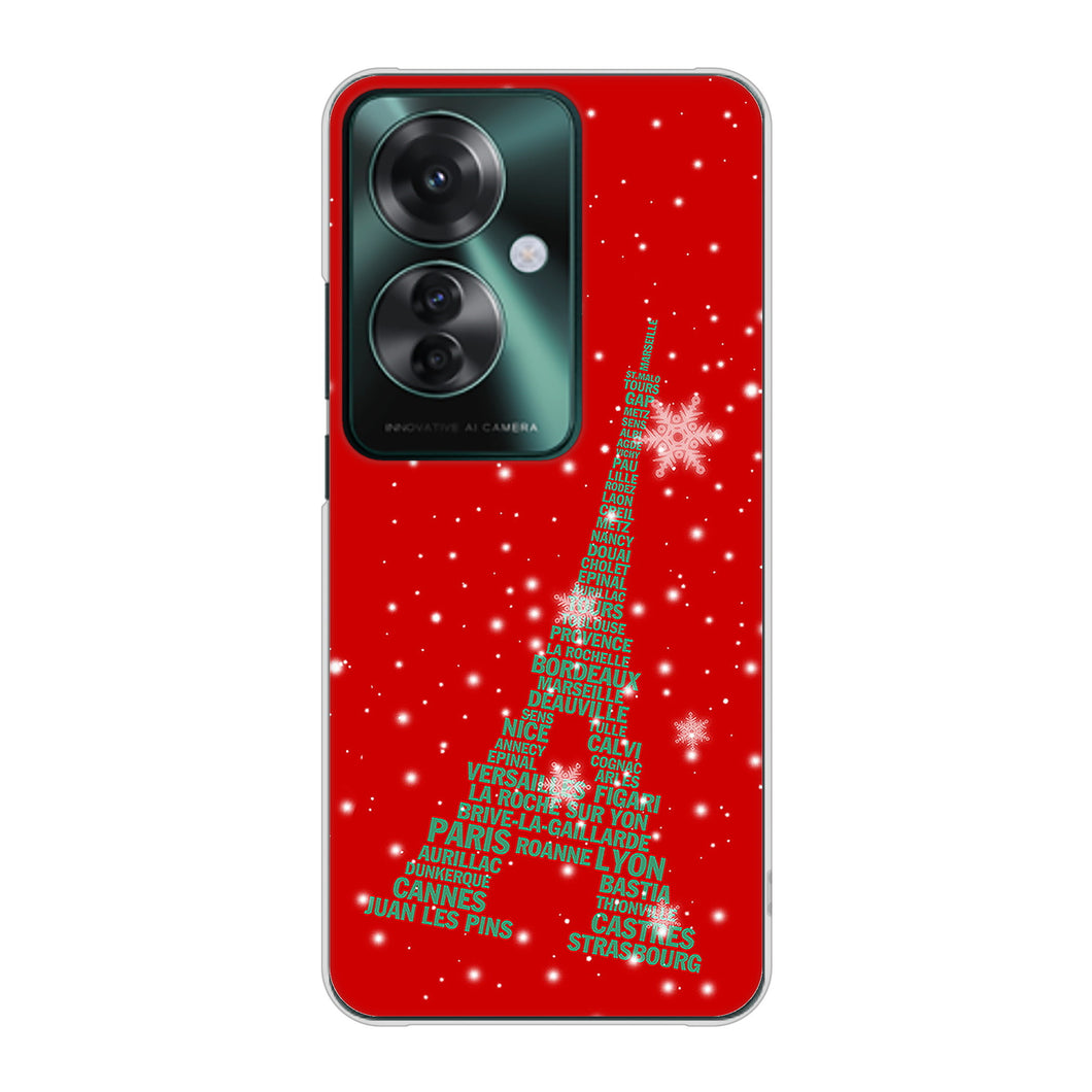 OPPO Reno11 A 高画質仕上げ 背面印刷 ハードケース 【527 エッフェル塔red-gr】