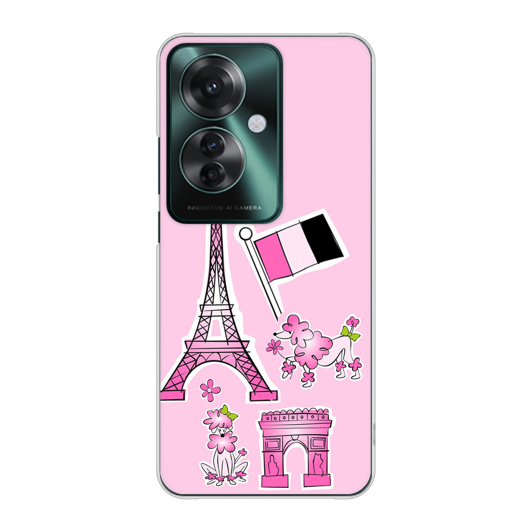 OPPO Reno11 A 高画質仕上げ 背面印刷 ハードケースLOVE フランス