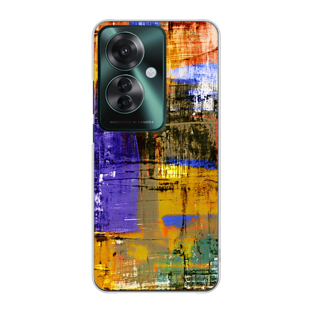 OPPO Reno11 A 高画質仕上げ 背面印刷 ハードケース 【609 クラッシュアートBL】