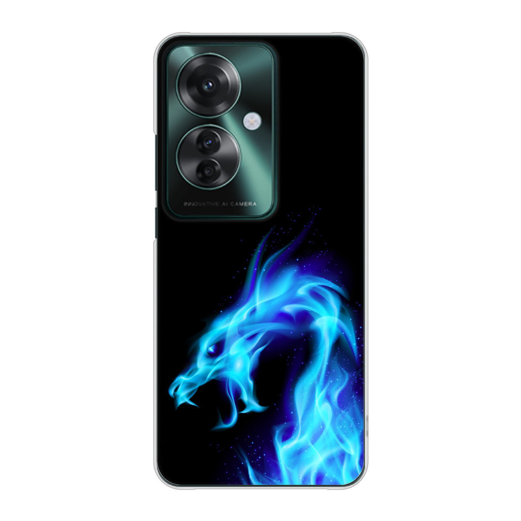 OPPO Reno11 A 高画質仕上げ 背面印刷 ハードケースドラゴン