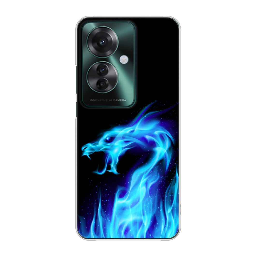 OPPO Reno11 A 高画質仕上げ 背面印刷 ハードケースドラゴン