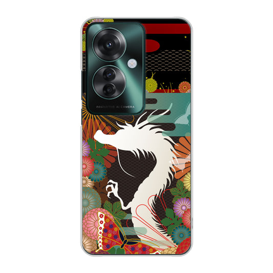 OPPO Reno11 A 高画質仕上げ 背面印刷 ハードケース 【635 白龍】