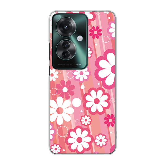 OPPO Reno11 A 高画質仕上げ 背面印刷 ハードケース 【751 マーガレット(ピンク系)】