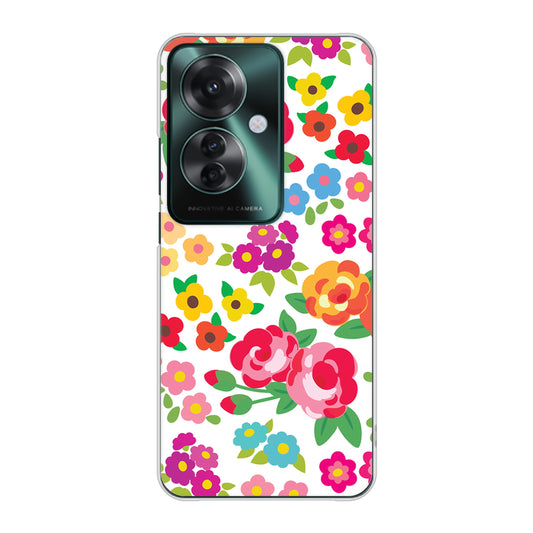 OPPO Reno11 A 高画質仕上げ 背面印刷 ハードケース 【776 5月のフラワーガーデン】