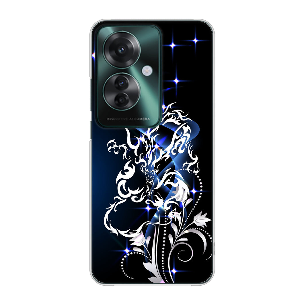 OPPO Reno11 A 高画質仕上げ 背面印刷 ハードケースドラゴン