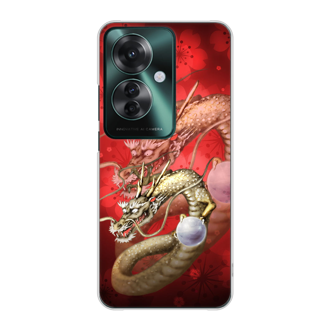 OPPO Reno11 A 高画質仕上げ 背面印刷 ハードケース龍