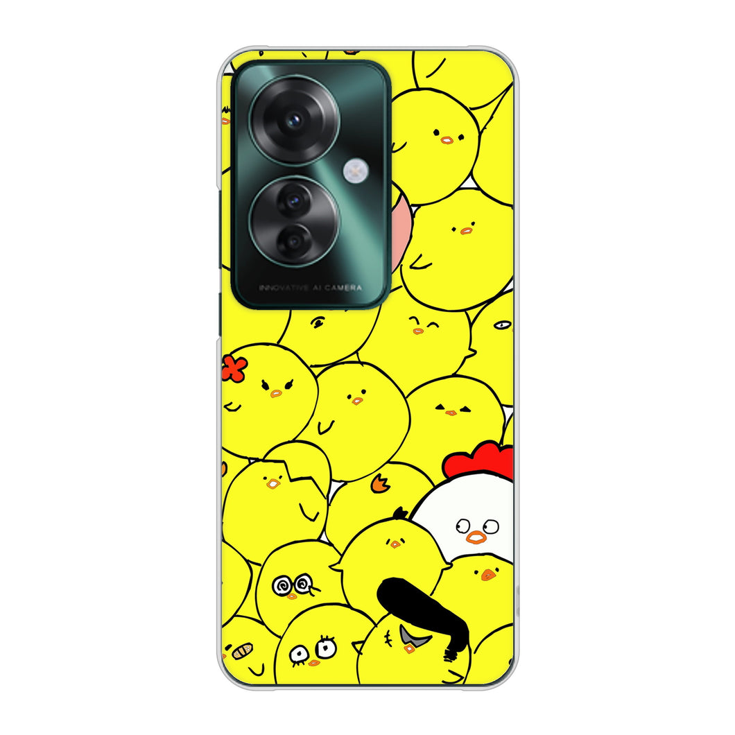 OPPO Reno11 A 高画質仕上げ 背面印刷 ハードケース 【1031 ピヨピヨ】