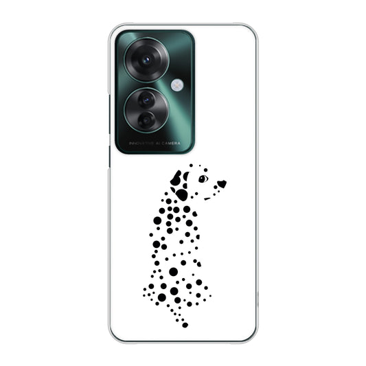 OPPO Reno11 A 高画質仕上げ 背面印刷 ハードケース 【1038 振り向くダルメシアン(WH)】