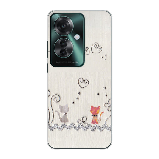 OPPO Reno11 A 高画質仕上げ 背面印刷 ハードケースクラフト写真ネコ