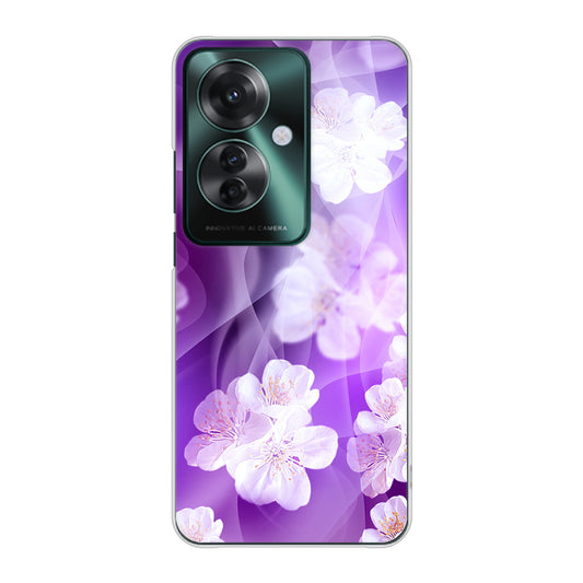 OPPO Reno11 A 高画質仕上げ 背面印刷 ハードケース 【1211 桜とパープルの風】