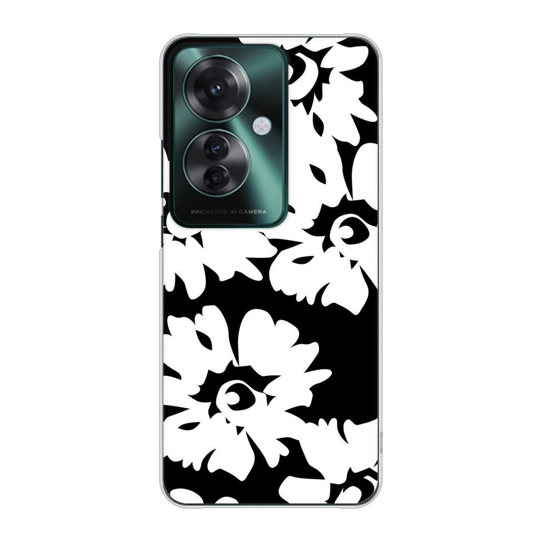 OPPO Reno11 A 高画質仕上げ 背面印刷 ハードケース 【1215 モダンフラワー】