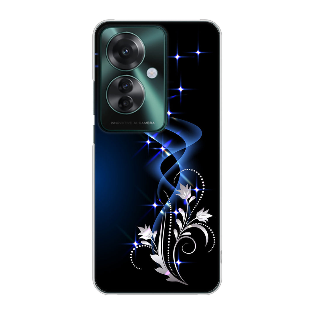 OPPO Reno11 A 高画質仕上げ 背面印刷 ハードケース 【1278 華より昇る流れ】