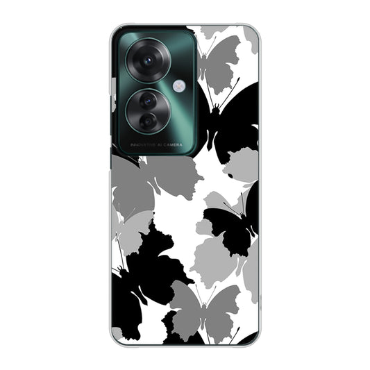 OPPO Reno11 A 高画質仕上げ 背面印刷 ハードケース 【1336 夜の蝶】