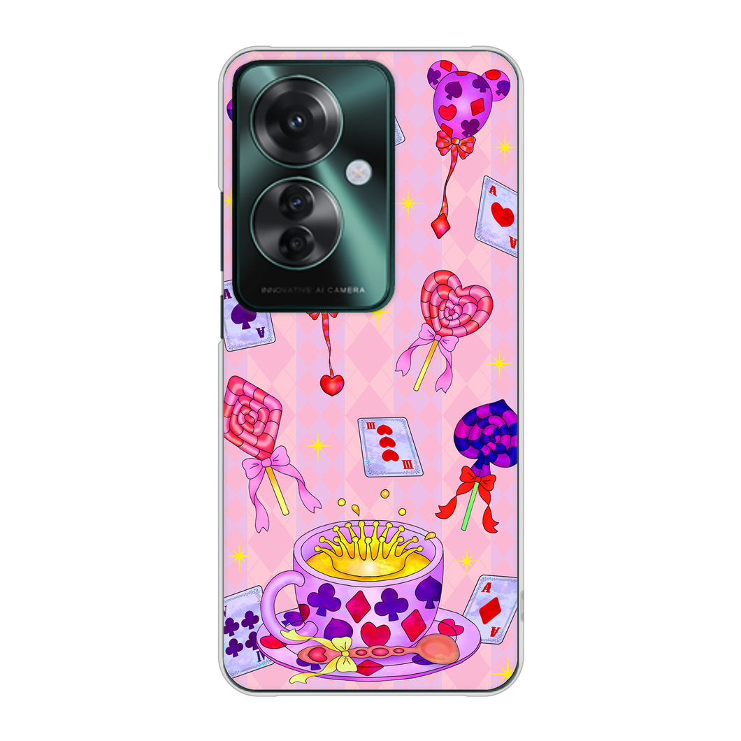 OPPO Reno11 A 高画質仕上げ 背面印刷 ハードケースむかいあぐる トランプティー