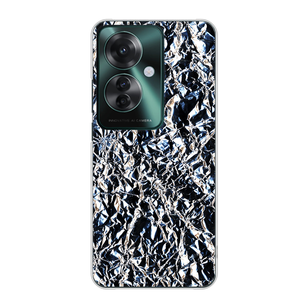 OPPO Reno11 A 高画質仕上げ 背面印刷 ハードケース 【EK835 スタイリッシュアルミシルバー】