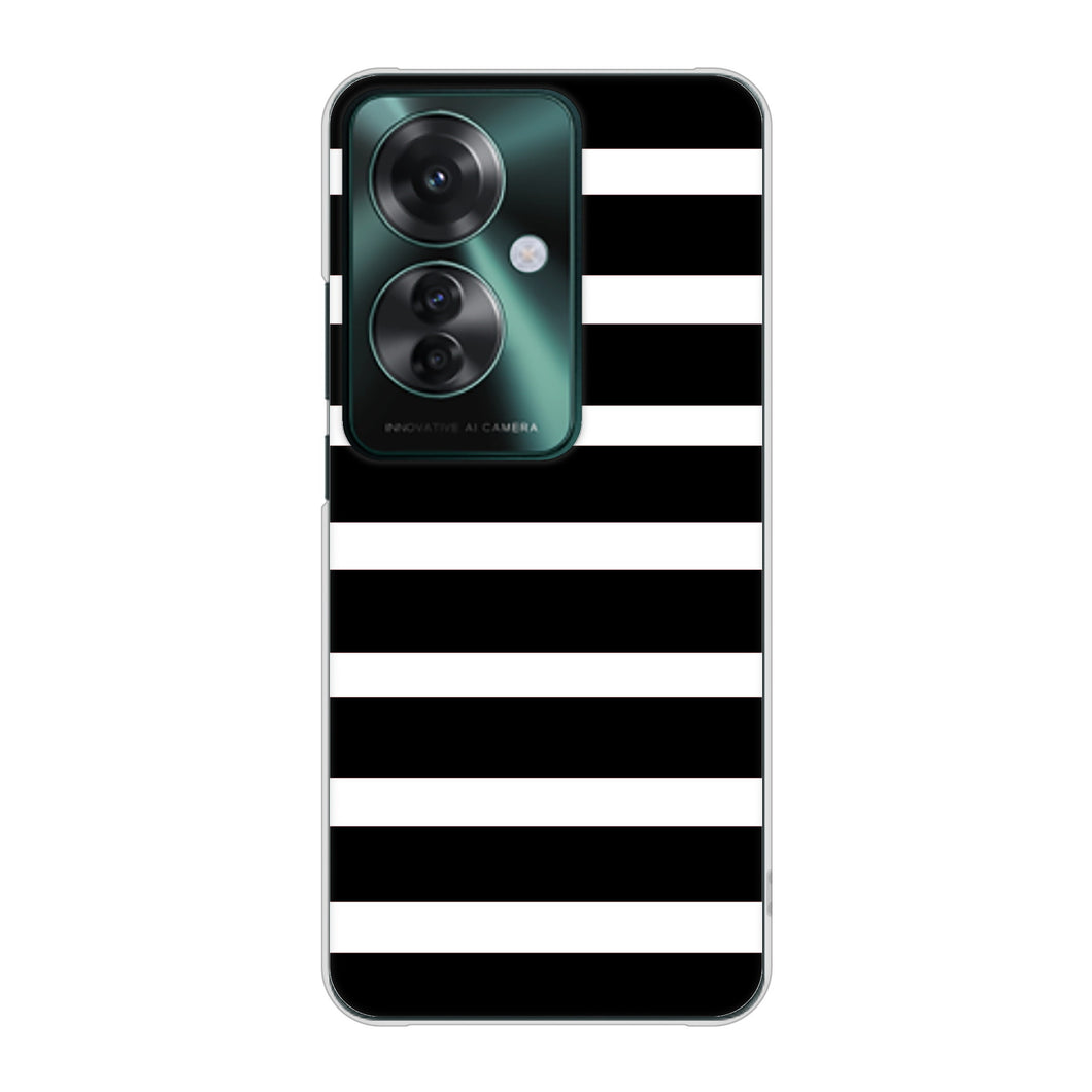 OPPO Reno11 A 高画質仕上げ 背面印刷 ハードケースシンプルボーダー