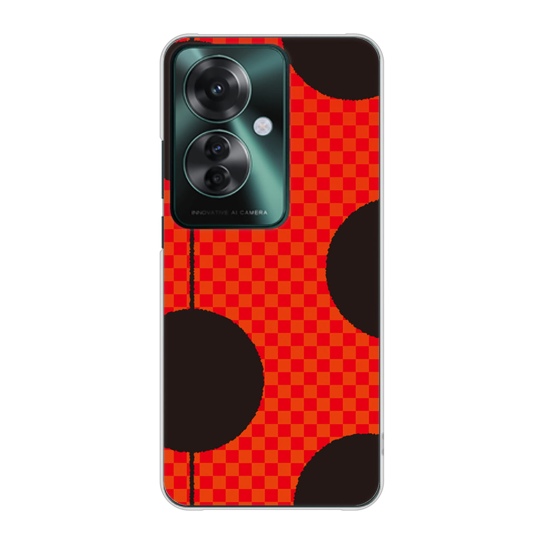 OPPO Reno11 A 高画質仕上げ 背面印刷 ハードケース 【IB906 てんとうむしのシンプル】