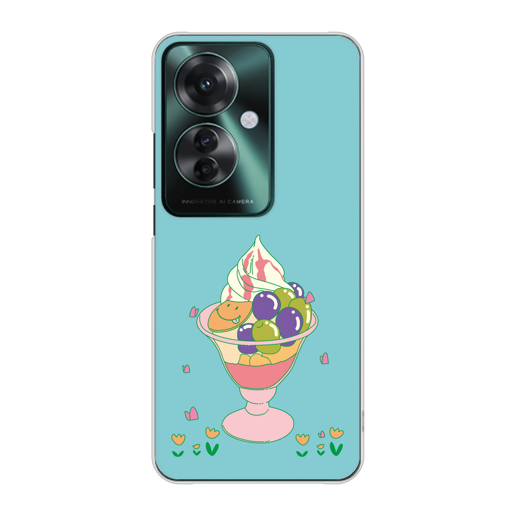 OPPO Reno11 A 高画質仕上げ 背面印刷 ハードケーススイーツイラスト