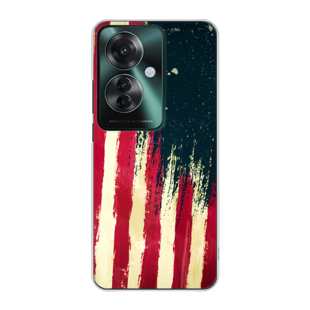 OPPO Reno11 A 高画質仕上げ 背面印刷 ハードケース 【MI805 ヴィンテージアメリカ】