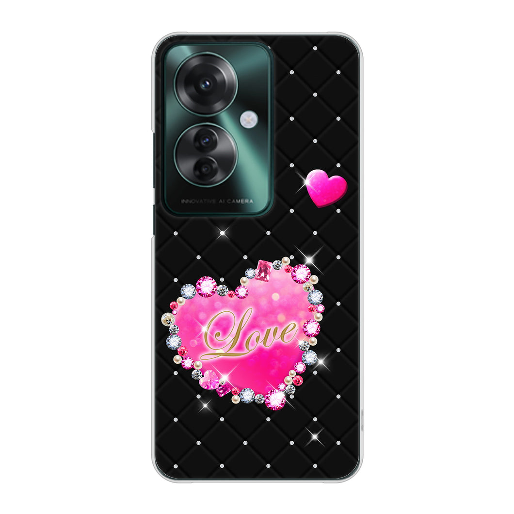 OPPO Reno11 A 高画質仕上げ 背面印刷 ハードケーススワロデコ風プリント