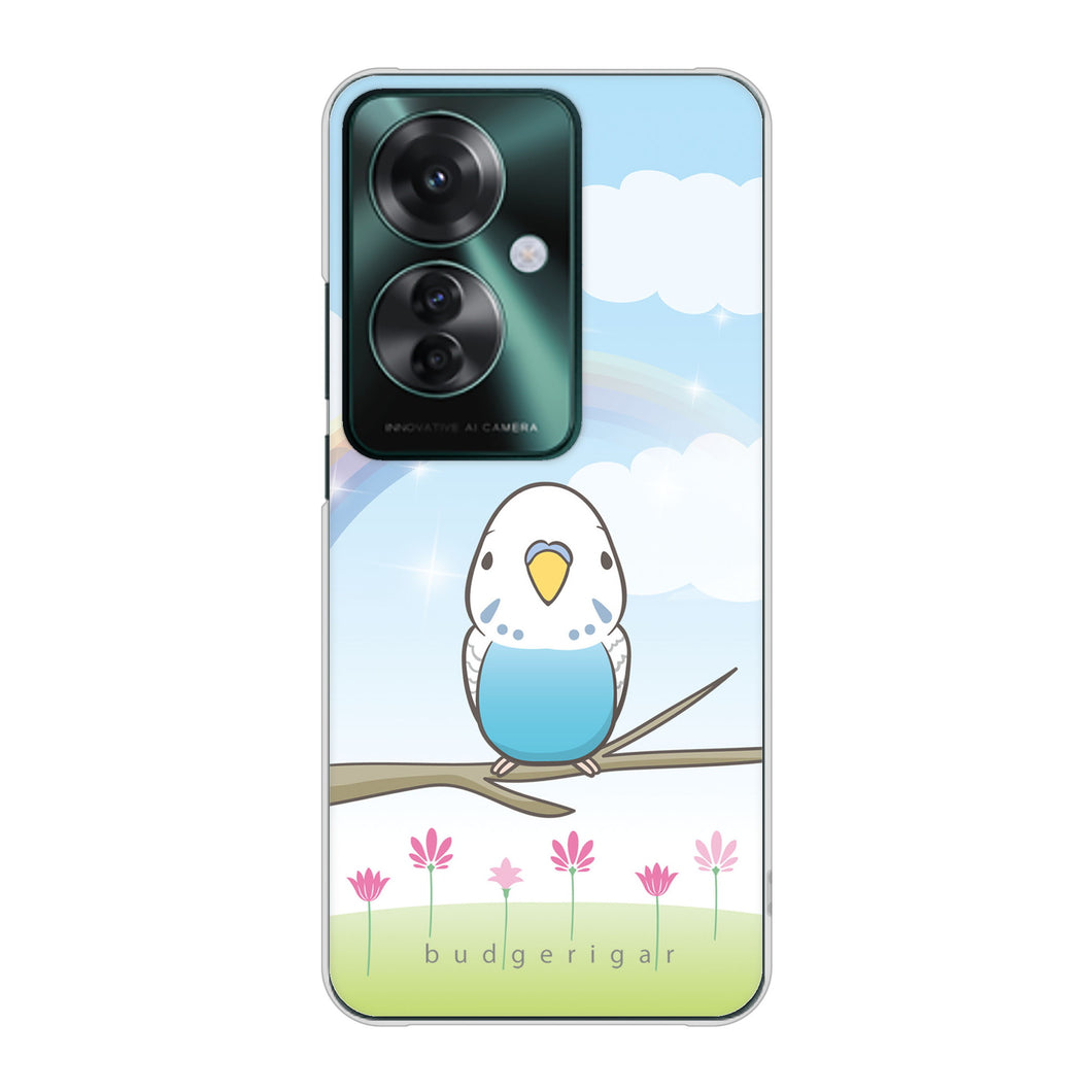 OPPO Reno11 A 高画質仕上げ 背面印刷 ハードケースセキセイインコ