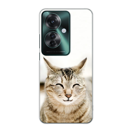 OPPO Reno11 A 高画質仕上げ 背面印刷 ハードケース 【VA801 笑福ねこ】