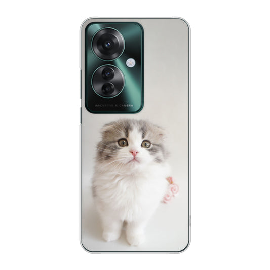 OPPO Reno11 A 高画質仕上げ 背面印刷 ハードケース 【VA803 まっていますネコ】