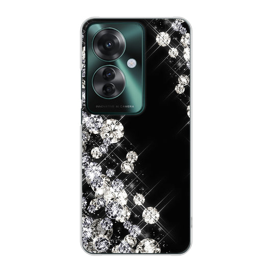 OPPO Reno11 A 高画質仕上げ 背面印刷 ハードケース 【VA871 ダイヤモンドフレーム】