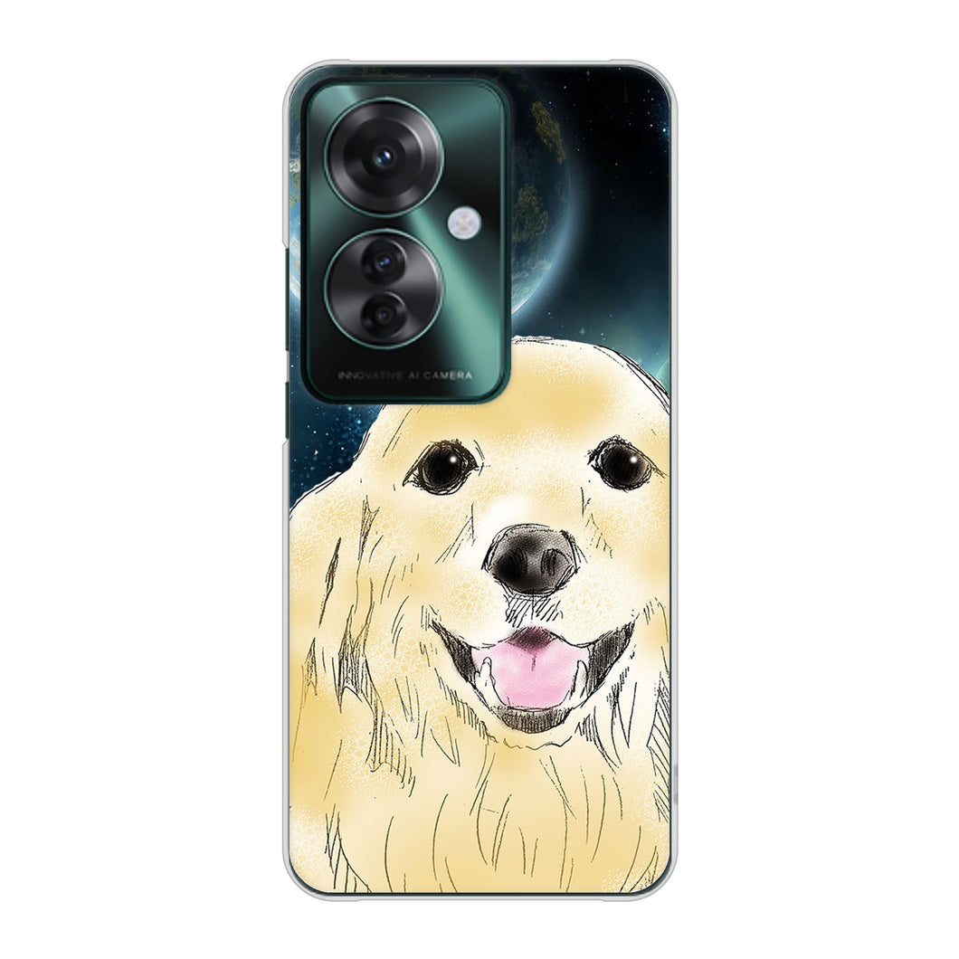 OPPO Reno11 A 高画質仕上げ 背面印刷 ハードケースゴールデンレトリバー