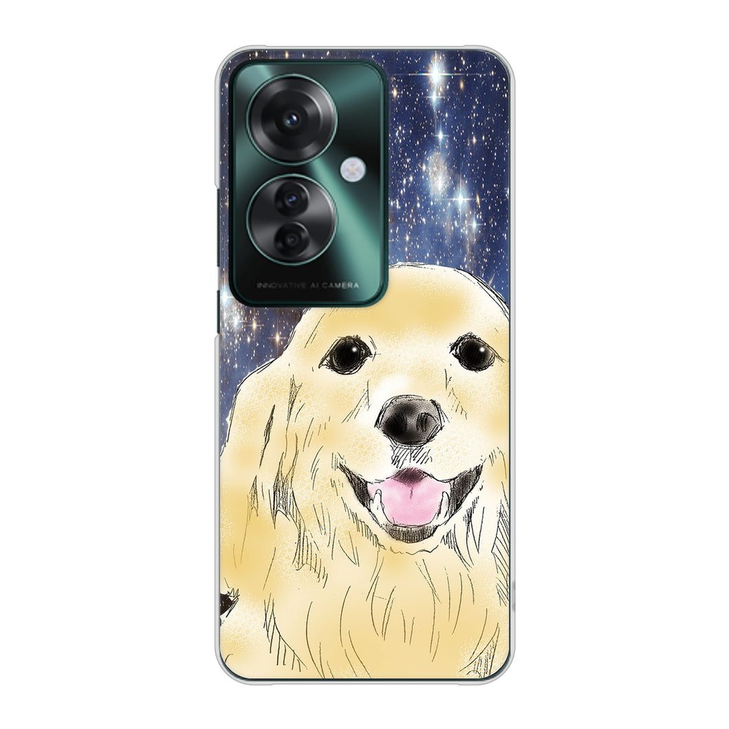 OPPO Reno11 A 高画質仕上げ 背面印刷 ハードケースゴールデンレトリバー