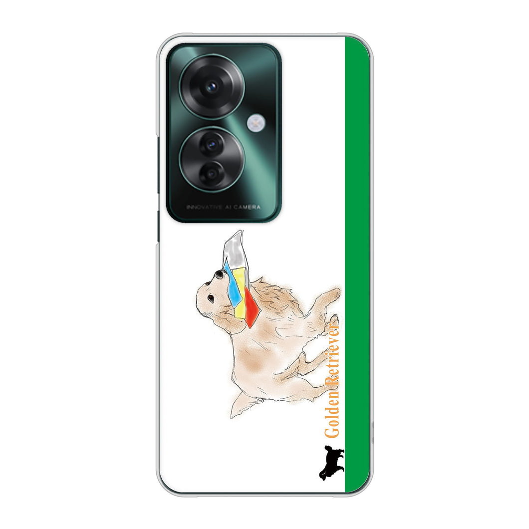 OPPO Reno11 A 高画質仕上げ 背面印刷 ハードケースゴールデンレトリバー