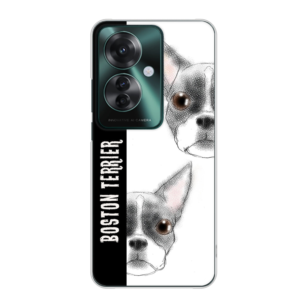 OPPO Reno11 A 高画質仕上げ 背面印刷 ハードケースボストンテリア