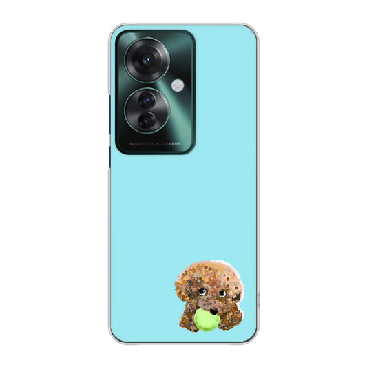 OPPO Reno11 A 高画質仕上げ 背面印刷 ハードケーストイプードル&ボール