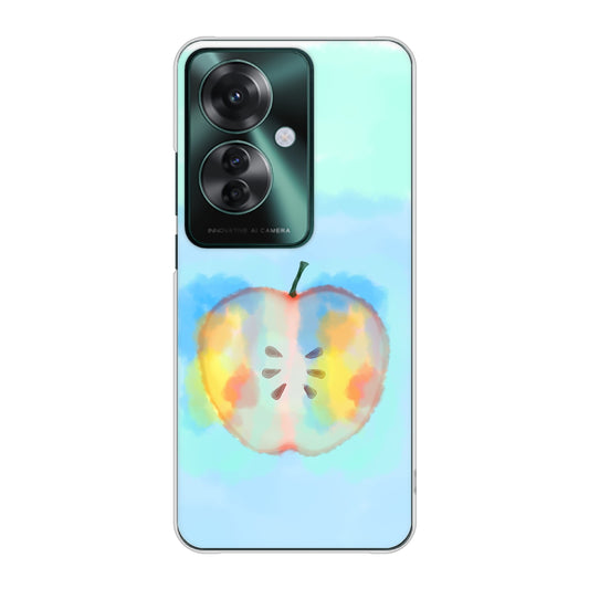 OPPO Reno11 A 高画質仕上げ 背面印刷 ハードケース 【YJ181 りんご 水彩181】
