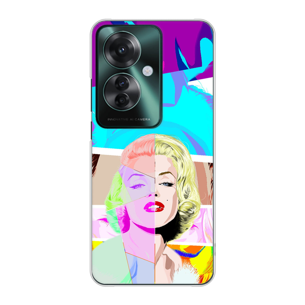 OPPO Reno11 A 高画質仕上げ 背面印刷 ハードケースマリリンモンローデザイン