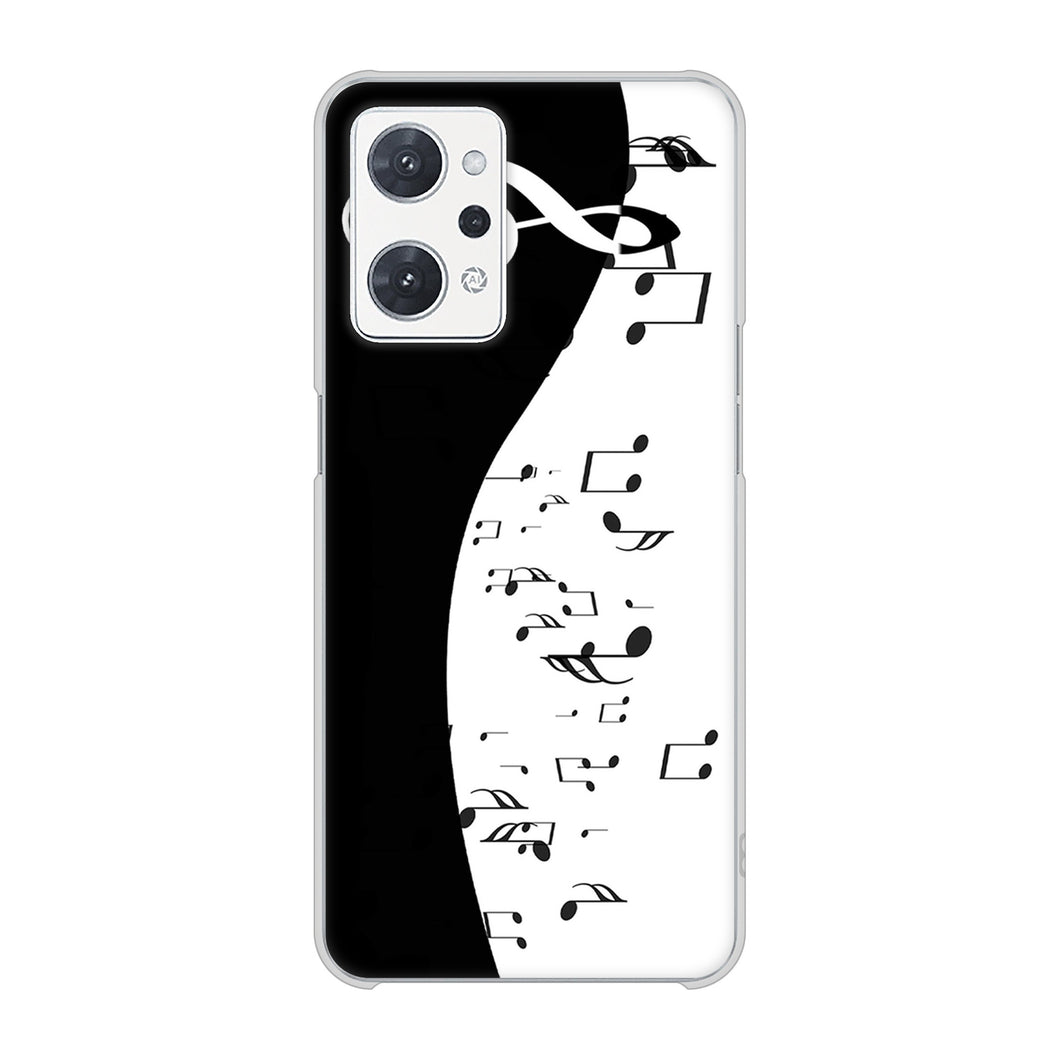 OPPO reno9 A 高画質仕上げ 背面印刷 ハードケース音符