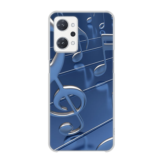 OPPO reno9 A 高画質仕上げ 背面印刷 ハードケース音符