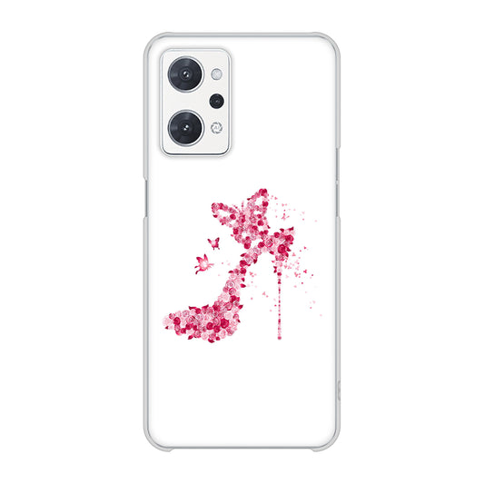 OPPO reno9 A 高画質仕上げ 背面印刷 ハードケース 【387 薔薇のハイヒール】