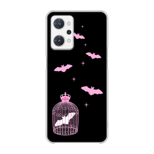OPPO reno9 A むかいあぐる こうもりの王冠鳥かご ハードケース 背面印刷