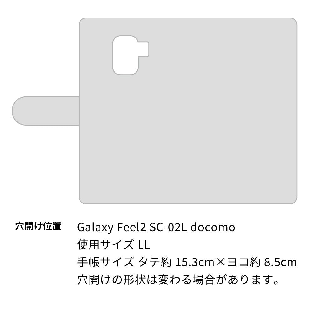 Galaxy Feel2 SC-02L docomo スマホショルダー 【 手帳型 Simple 名入れ 長さ調整可能ストラップ付き 】 耐衝撃