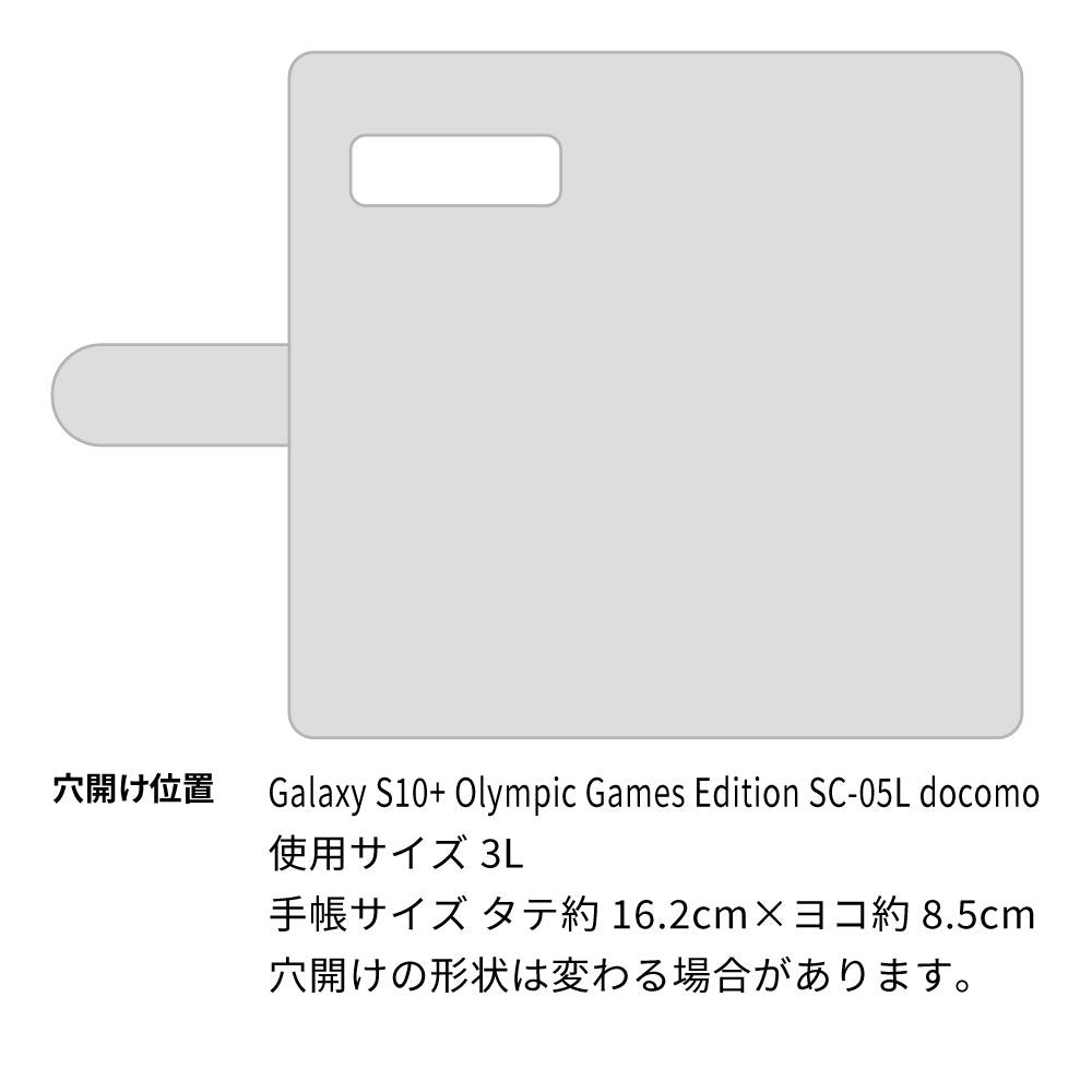 Galaxy S10+ Olympic Games Edition docomo スマホショルダー 【 手帳型 Simple 名入れ 長さ調整可能ストラップ付き 】 耐衝撃