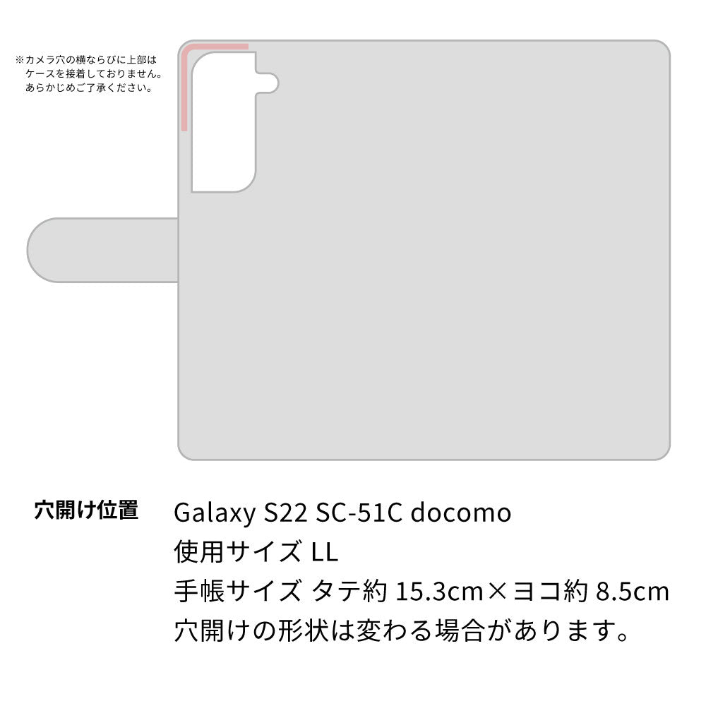 Galaxy S22 SC-51C docomo スマホショルダー 【 手帳型 Simple 名入れ 長さ調整可能ストラップ付き 】 耐衝撃