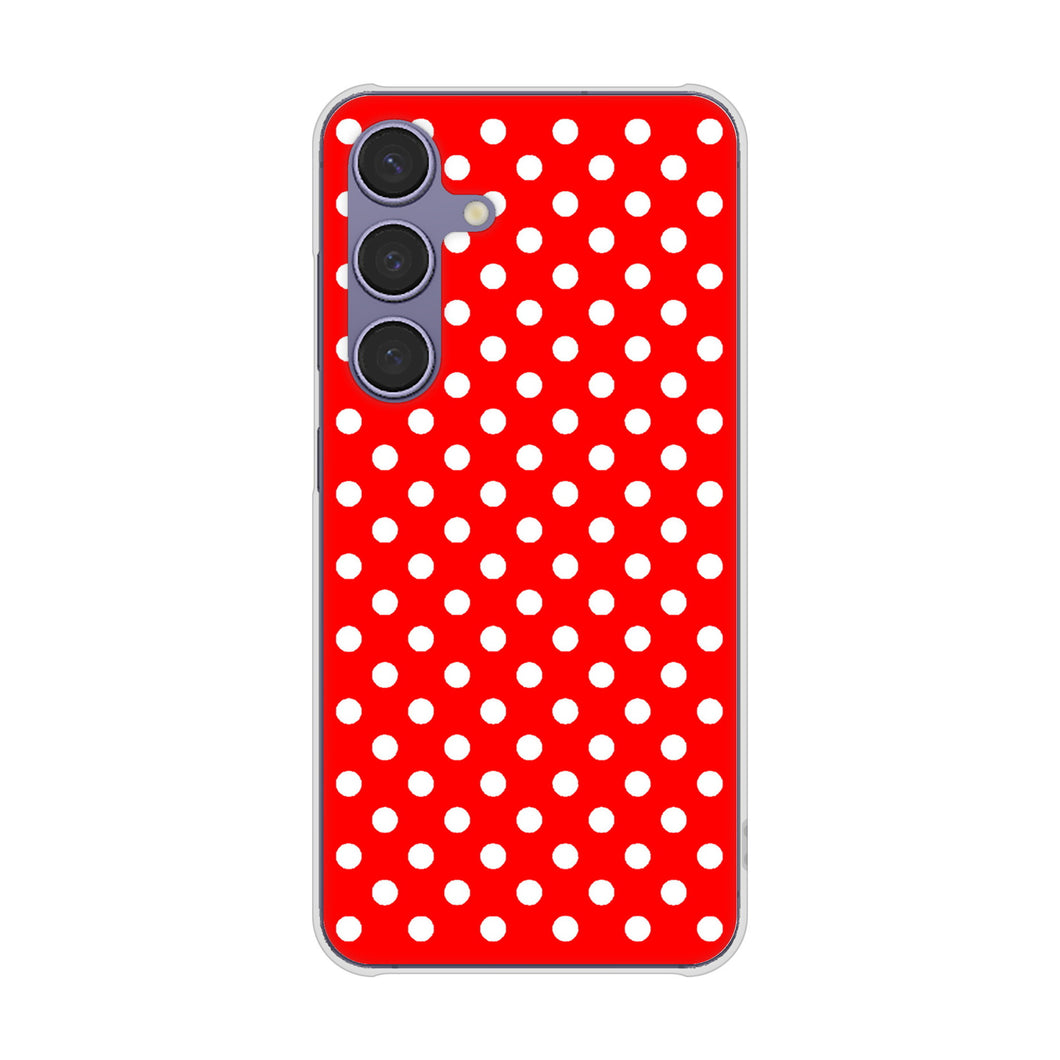 Galaxy S24 SC-51E docomo 高画質仕上げ 背面印刷 ハードケースシンプル柄(水玉)