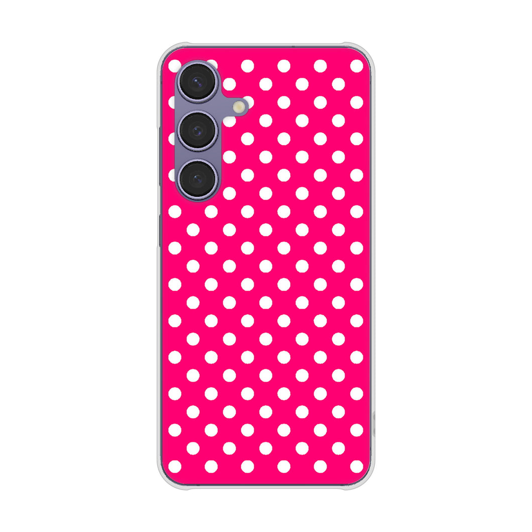 Galaxy S24 SC-51E docomo 高画質仕上げ 背面印刷 ハードケースシンプル柄(水玉)