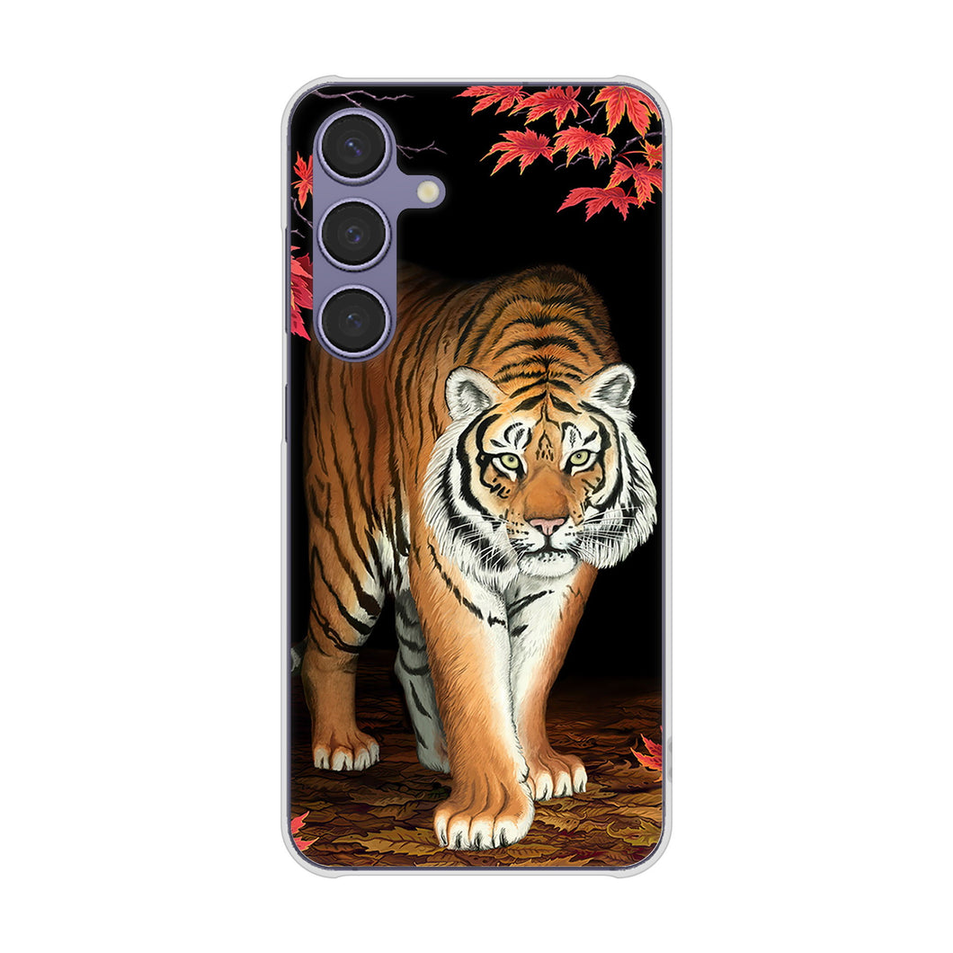 Galaxy S24 SC-51E docomo 高画質仕上げ 背面印刷 ハードケース 【177 もみじと虎】