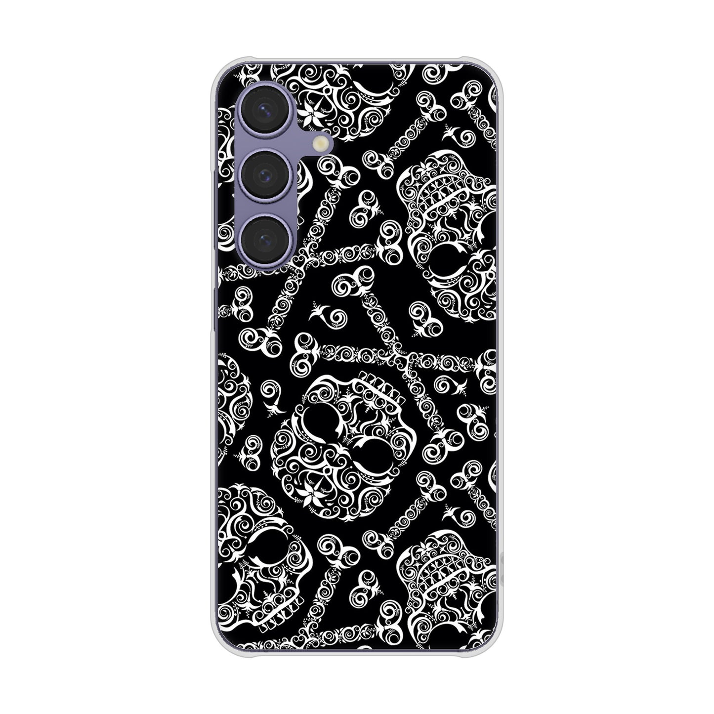 Galaxy S24 SC-51E docomo 高画質仕上げ 背面印刷 ハードケース 【363 ドクロの刺青】
