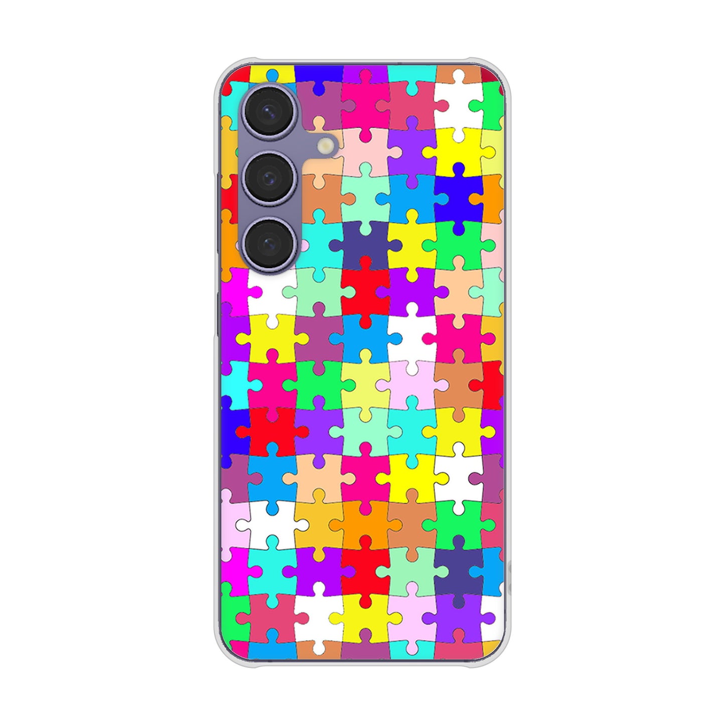 Galaxy S24 SC-51E docomo 高画質仕上げ 背面印刷 ハードケース 【727 カラフルパズル】