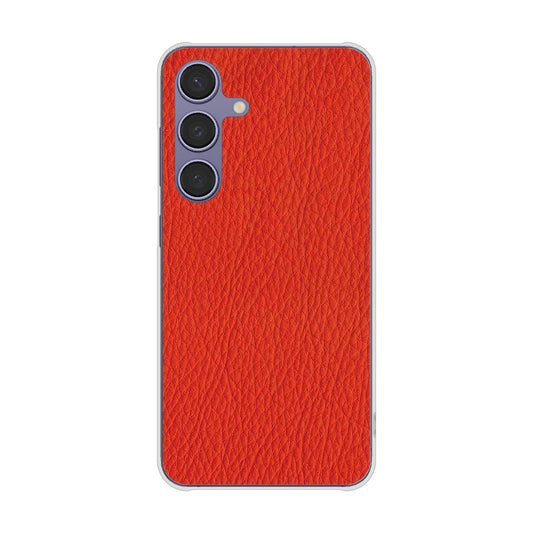 Galaxy S24 SC-51E docomo 高画質仕上げ 背面印刷 ハードケース 【EK852 レザー風レッド】